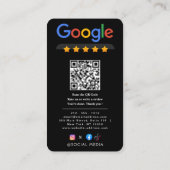 Review Google Review QR Code Google Ratings 名刺 (裏面)