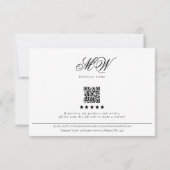 Review Order Packaging Insert Script Monogram サンキューカード (裏面)