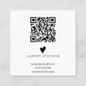 Review Simple black and white order thank you スクエア名刺 (裏面)