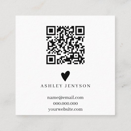 Review Simple black and white order thank you スクエア名刺 (裏面)