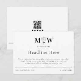 Review Thank Packaging Insert Floral Monogram Info サンキューカード