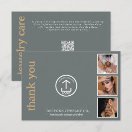 Review Thank You Jewelry Care Card Order Insert サンキューカード