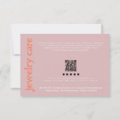 Review Thank You Jewelry Care Card Order Insert サンキューカード (裏面)