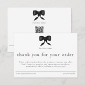 Review Thank You Order Packaging Insert Bow  サンキューカード (正面/裏面)