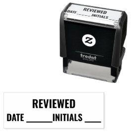 REVIEWED | 日付 | イニシャル セルフインキングスタンプ