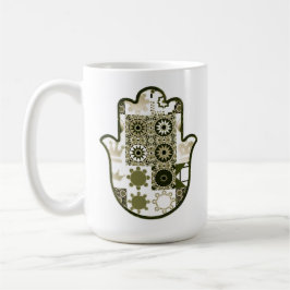 Revisit Khamsa Hand Patchwork 1 コーヒーマグカップ