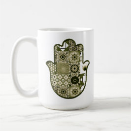 Revisit Khamsa Hand Patchwork 2 コーヒーマグカップ
