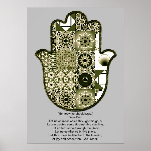 Revisited Khamsa Hand Poster Design 2 Owner ポスター (正面)