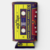 Reviveレトロのバイブポップ・アートの：アートミックステープ スリム缶クーラー (裏面)