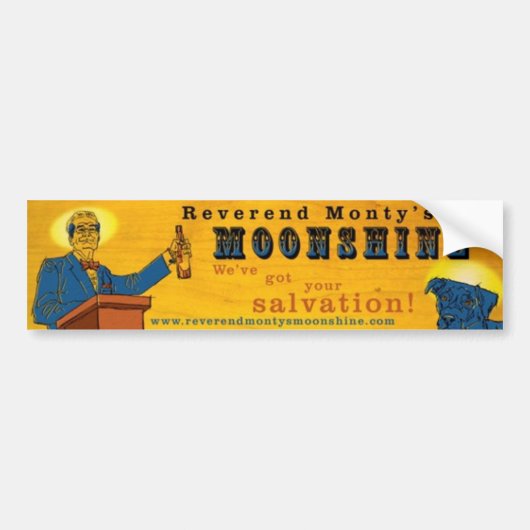 RevMontyBannerMTsmallwood バンパーステッカー (正面)