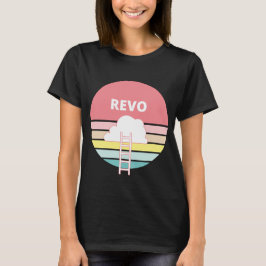 REVO - エスペラント語で夢を意味します。ピンクのサンセットスタイル Tシャツ