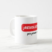 ¡Revolución! pero primero, café novelty coffee mug コーヒーマグカップ (正面左)
