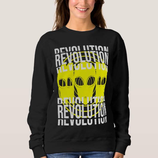 Revolution Alien  Sad Aesthetic Edgy Streetwear スウェットシャツ (正面)