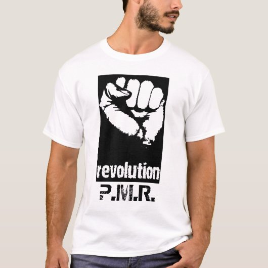 revolution_fist、P.M.R. Tシャツ (正面)