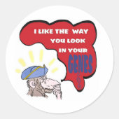 Revolutionary thinking monkey ラウンドシール (正面)