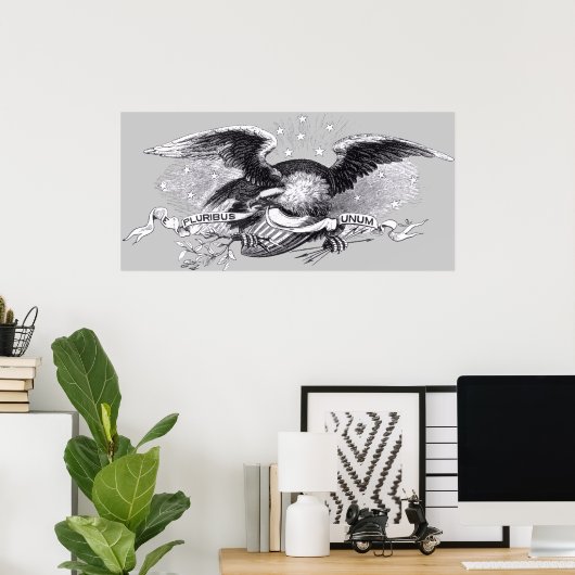 Revolutionary War Eagle Print ポスター (ホームオフィス)