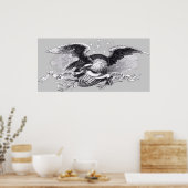 Revolutionary War Eagle Print ポスター (キッチン)