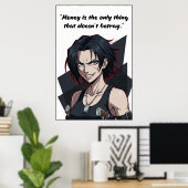 Revy – Black Lagoon Money Quote Motivation Poster ポスター (ホームオフィス)
