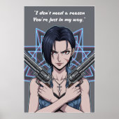 Revy – Black Lagoon Quote Poster ポスター (正面)