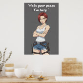 Revy – Make Your Peace Quote Poster | Anime Wall ポスター (キッチン)