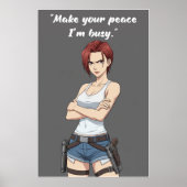 Revy – Make Your Peace Quote Poster | Anime Wall ポスター (正面)