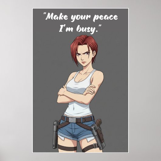 Revy – Make Your Peace Quote Poster | Anime Wall ポスター (正面)