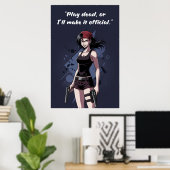 Revy – Play Dead Quote Poster | Anime Wall Art ポスター (ホームオフィス)