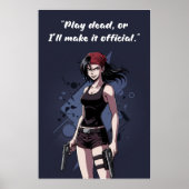 Revy – Play Dead Quote Poster | Anime Wall Art ポスター (正面)