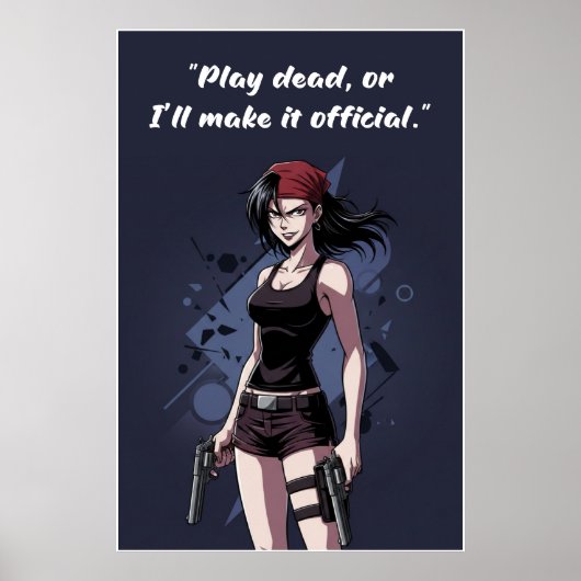 Revy – Play Dead Quote Poster | Anime Wall Art ポスター (正面)