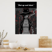 Revy – Shut Up and Shoot Quote Poster | Anime Wall ポスター (キッチン)