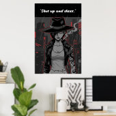 Revy – Shut Up and Shoot Quote Poster | Anime Wall ポスター (ホームオフィス)