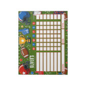 Reward Chart Football Personalised Chart ノートパッド (回転)