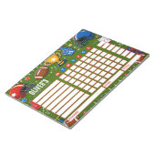 Reward Chart Football Personalised Chart ノートパッド (アングル)