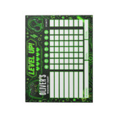 Reward Chart Gamer Personalised Chart ノートパッド (回転)