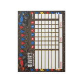 Reward Chart Monster Truck Personalised Chart ノートパッド (回転)