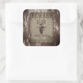 Reward Western Poster スクエアシール (バッグ)