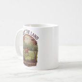 Rewild the Land Rediscover Adventure Design コーヒーマグカップ (正面左)