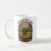 Rewild the Land Rediscover Adventure Design コーヒーマグカップ (左)