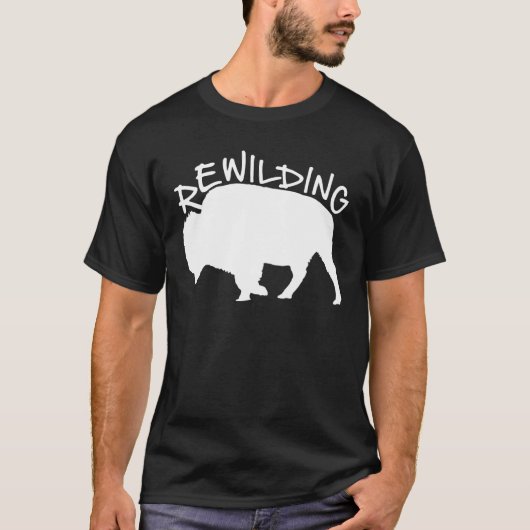 rewilding wisent bison tシャツ (正面)