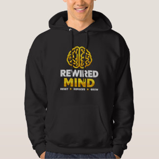 Rewired Mind ロゴ | ブラックマインドセットと自信 パーカ