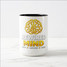 Rewired Mind ロゴ マグカップ - ブラック コーヒーマグ