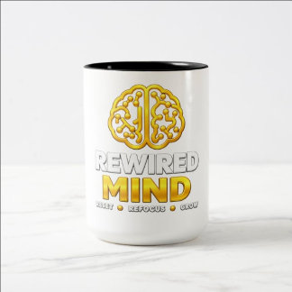 Rewired Mind ロゴ マグカップ - ブラック コーヒーマグ