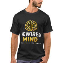 Rewired Mind ロゴTシャツ — ブラック 自信とマインドセット