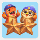 RexとHootのブロンズレベルステージ2セカンドシリーズ スクエアシール (正面)