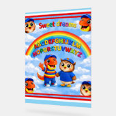 Rex and hoot ABC rainbow classroom premium 45 five アクリルサイン (傾斜)