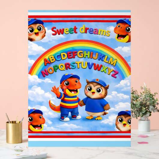 Rex and hoot ABC rainbow classroom premium 45 five アクリルサイン (ウェディング)