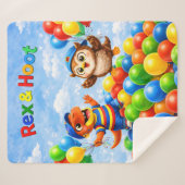 Rex and hoot ball pit adventure Sherpa シェルパブランケット (正面(横))