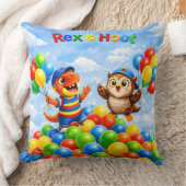 Rex and hoot ball pit adventure throw pillow クッション (ブランケット)