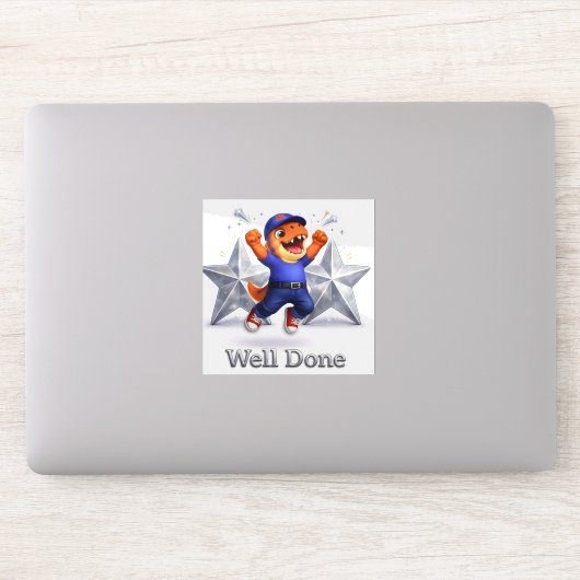 Rex and hoot two silver stars well done vinyl stic シール (コンピューター)