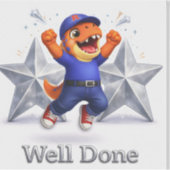 Rex and hoot two silver stars well done vinyl stic シール (正面)